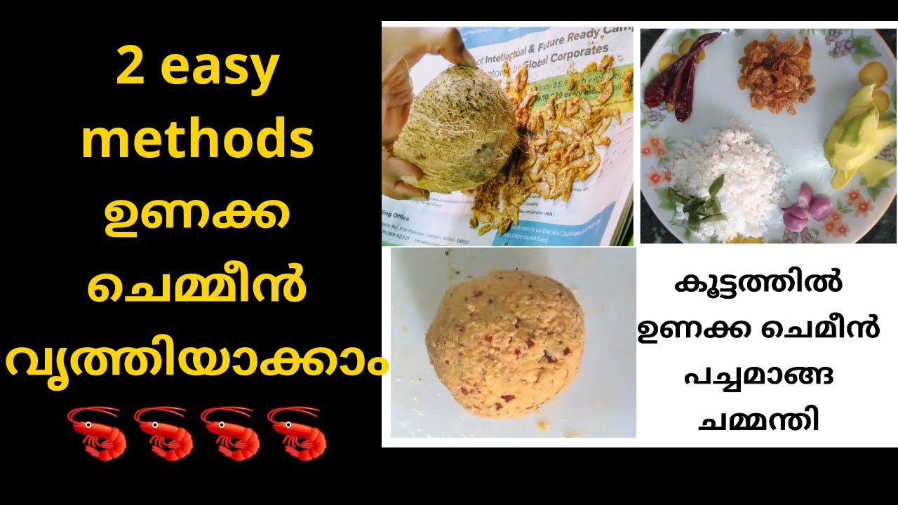 2 easy methods to clean dry prawn / shrimp ||kerala style unakka chemeen pachamaanga chamanthi