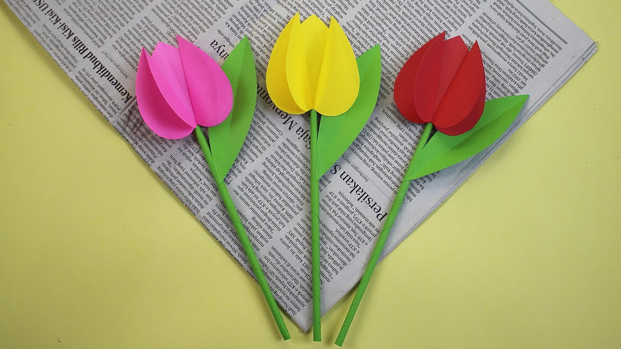 Tutorial Membuat Bunga Tulip Dari Kertas Origami