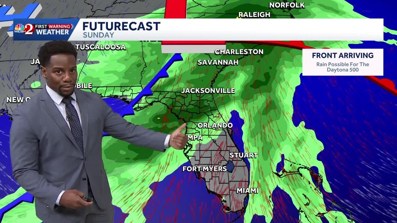 End Of Florida's Drought in Sight? Timing Out Showers for the Daytona 500 | February 12th Forecast