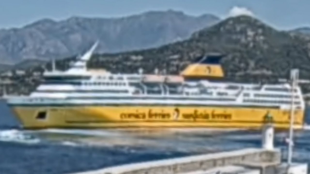 Corsica-Sardinia ferries: M/S Mega express two leaving L'Île-Rousse