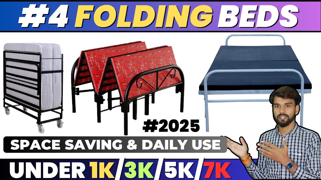4 Best Folding Bed in india 2025⚡Best Folding Bed Under 2000⚡Best Foldable Bed🔥Detailed Reveiw !