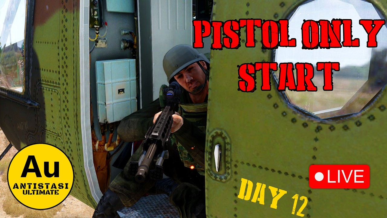 Day 12 Pistol Start Antistasi RHS SAF v AFRF v REBELS - Making Cash & HR