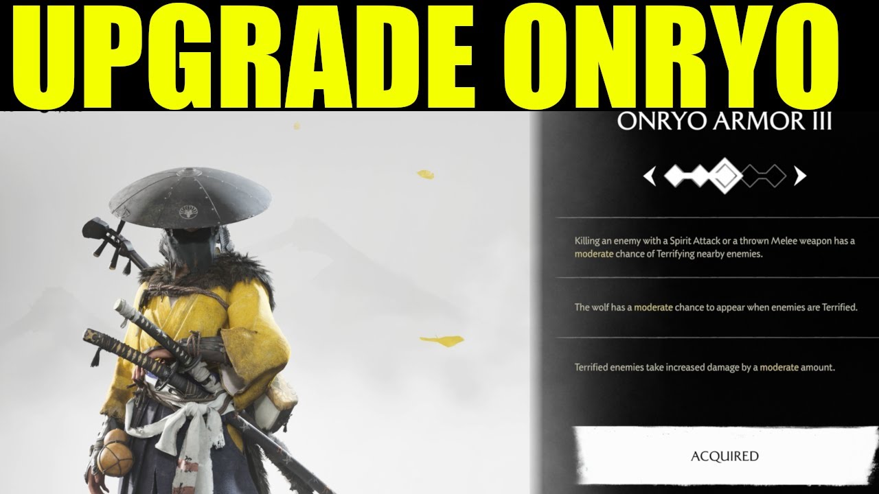 Ghost of yotei - how to upgrade onryo armor