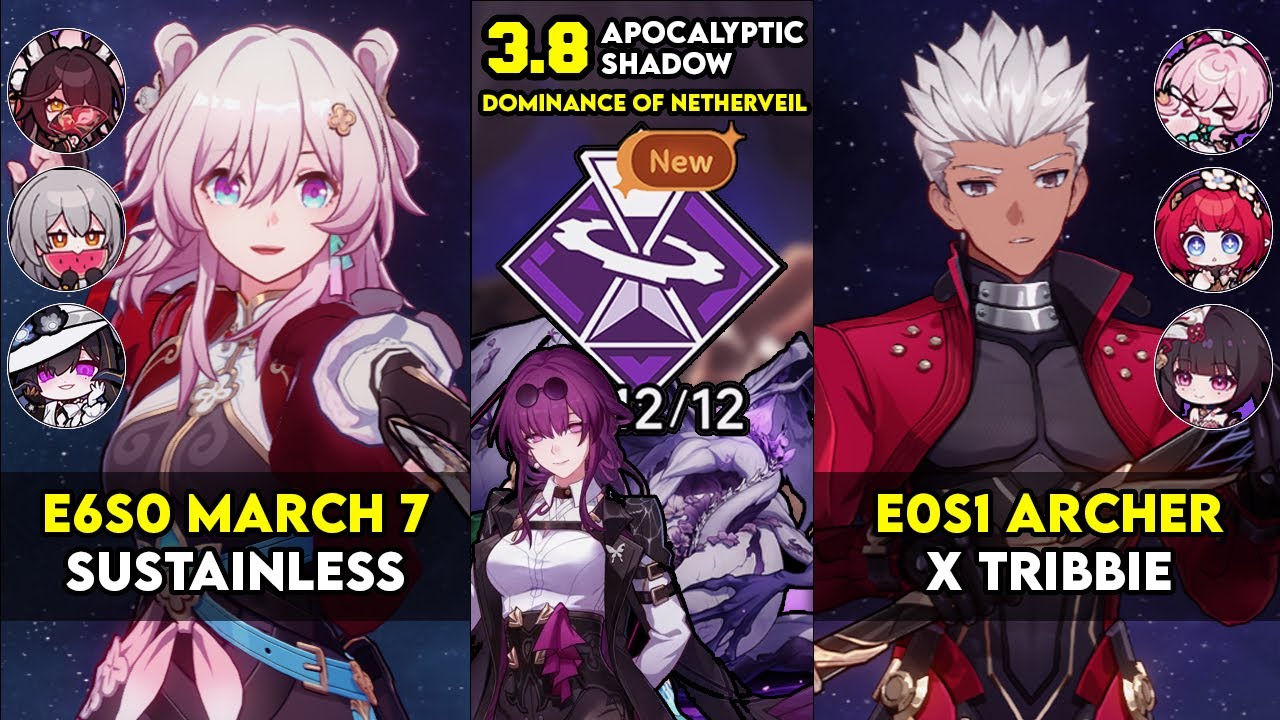 Apocalyptic Shadow 4 FULL CLEAR | E0S0 March 7 & E0S1 Archer Team Showcase | Honkai: Star Rail AS 4