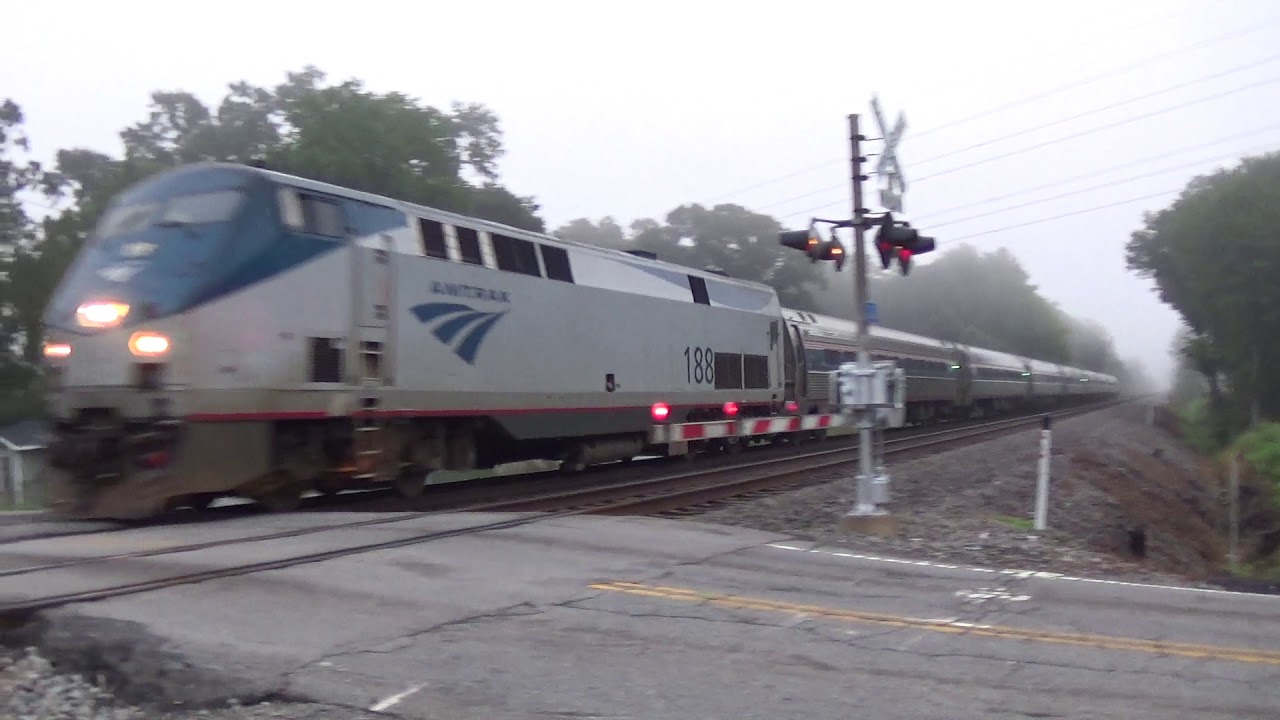 Amtrak 188 (GE P42DC) looking like a fireball.