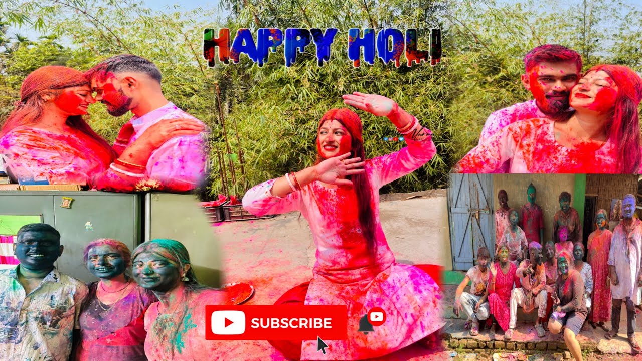 Holi khele Nijer ki Obosta korlam 🙂 2k25 First Holi after marriage🥳 #banglavlog #banglavlogchanel