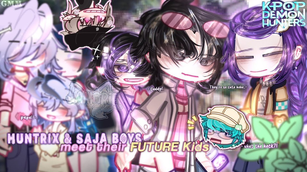 HUNTRIX & SAJA Boys Meet Their FUTURE KIDS | KPOP Demon Hunters | GCMM/GLMM | Gacha Club Mini Movie