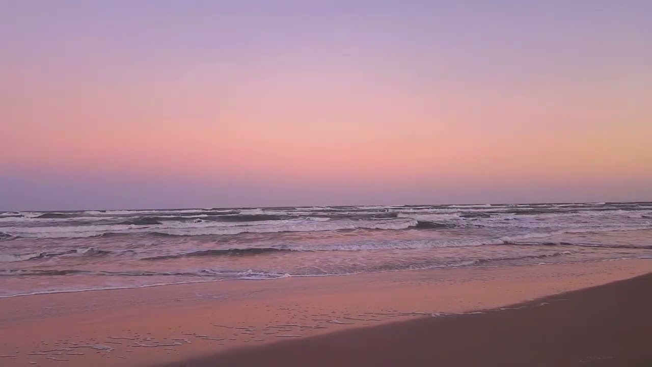 Unwind With This GORGEOUS Pink Sunset - Relaxing Ocean Waves and Sounds to Escape