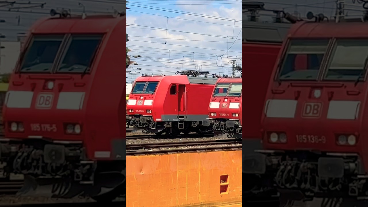 BR 185 176 & 185 136 der DB schon fertig zuger&uuml;stet. 🤣😎 #trainspotting #train #traxx#BR185