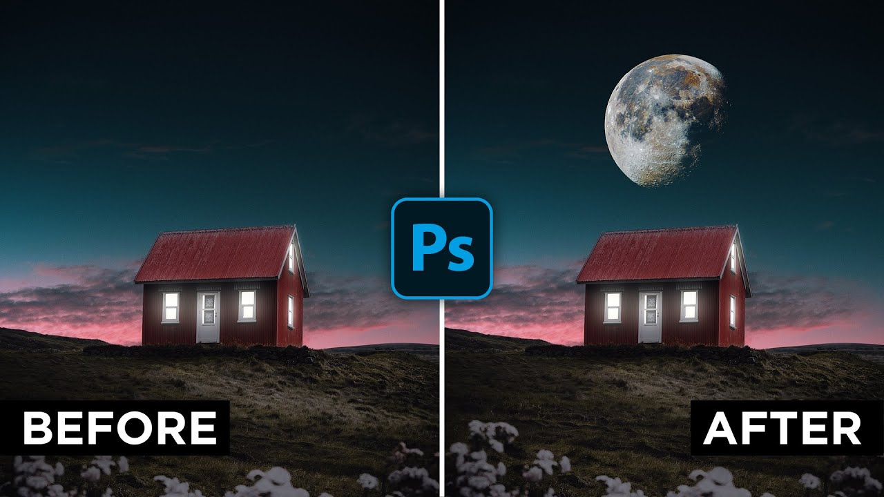 How to Add the Moon to Your Photos Using Photoshop CC #2MinuteTutorial