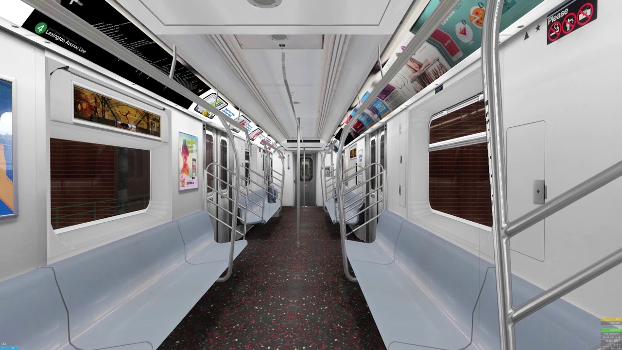 OpenBVE ►R142 | 4 Subway Train | To New Lots!◀ [2019] [4K]