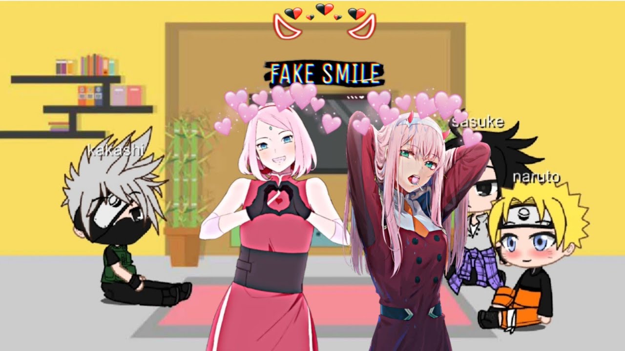 sala Naruto reagem (sakura as zero two)