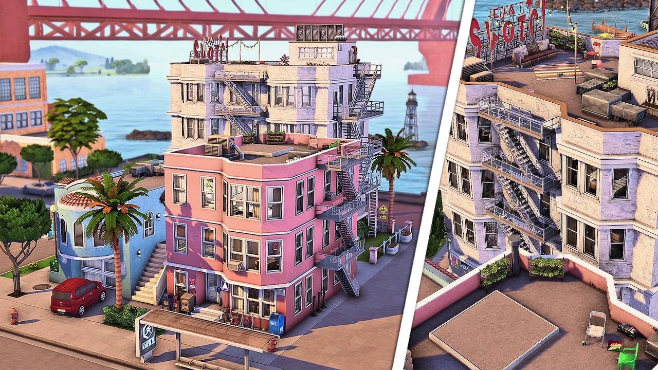 San Sequoia Apartment Complex | The Sims 4 Speed Build