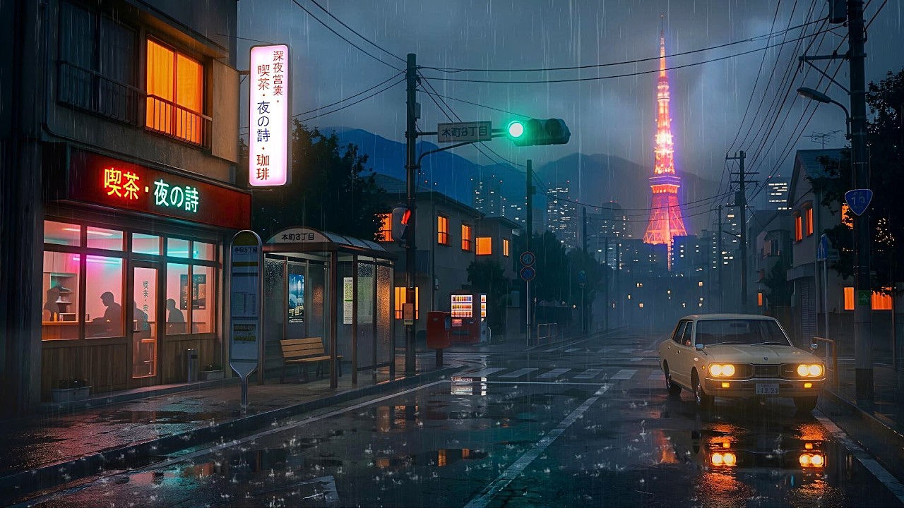 Vintage Tokyo Rain 🌧️ 90s Nostalgia Lofi Mix