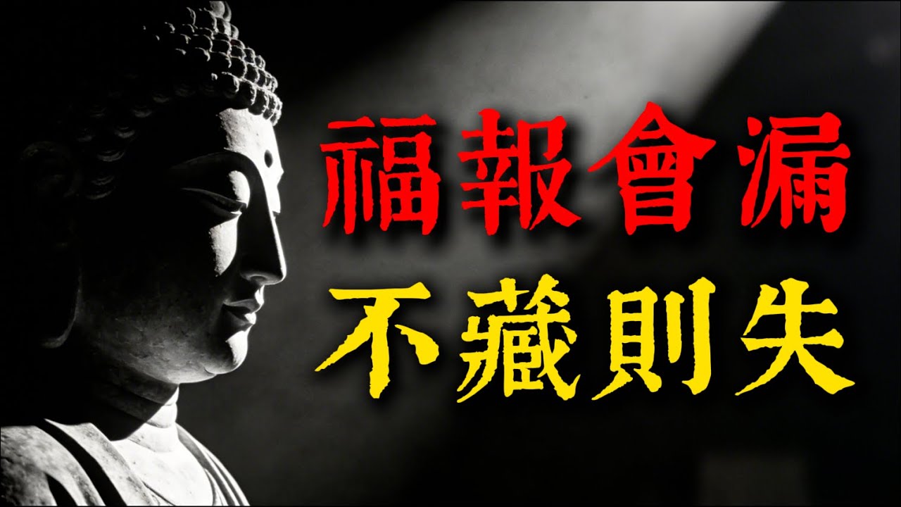 別只知道惜福,卻不知道藏福，佛法失傳的護福天機：福報不是用來「惜」的，而是用來「藏」的！#福報 #佛法 #智慧 #積陰德 #人生哲學 #惜福 #藏福 #陰德 #因果 #修行