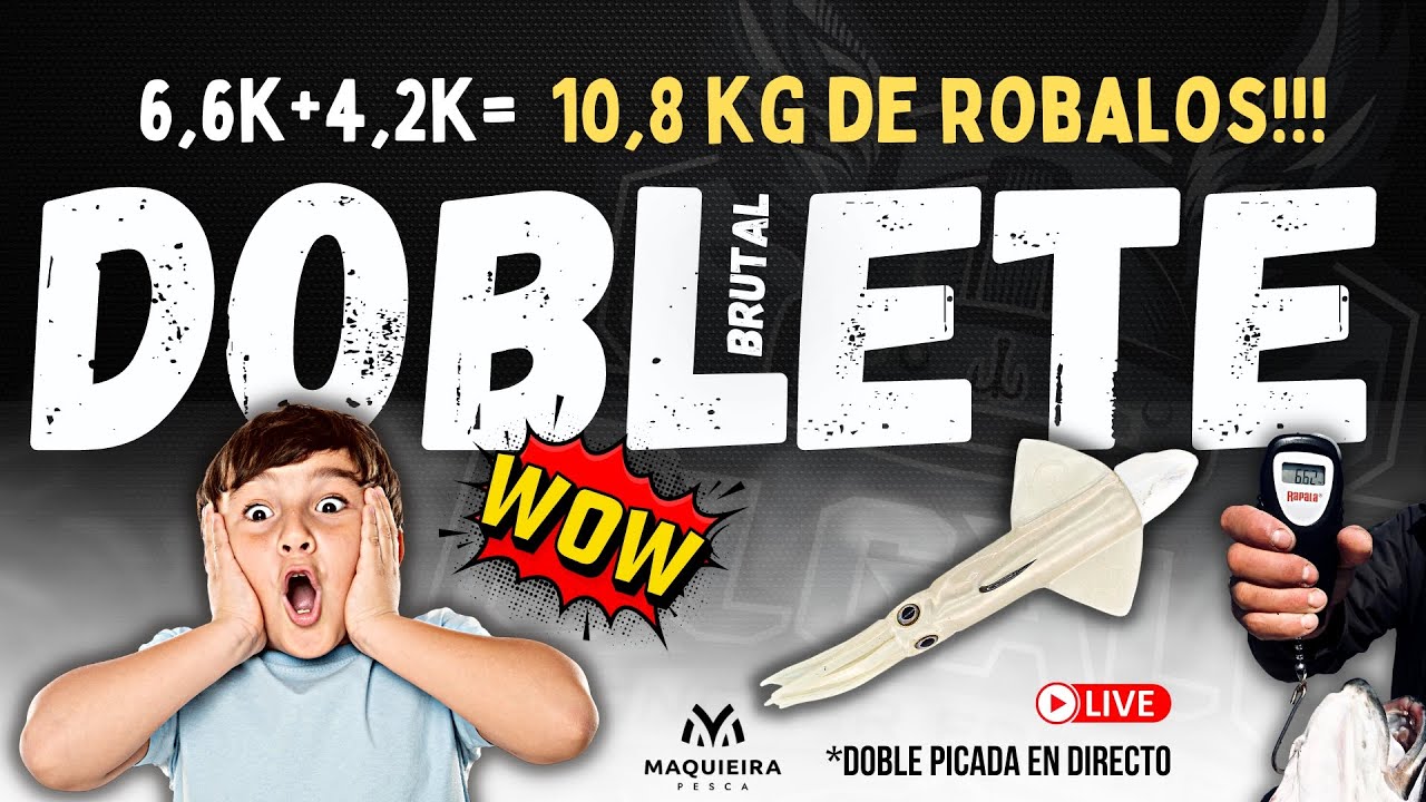 Brutal DOBLETE de ROBALOS XL
