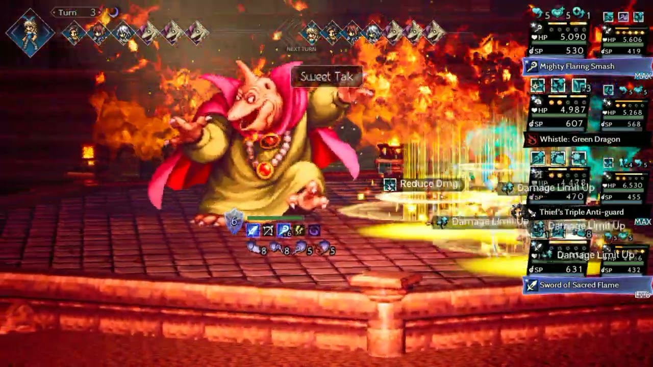 Octopath COTC:  Baramos EX3 In 6 Turns