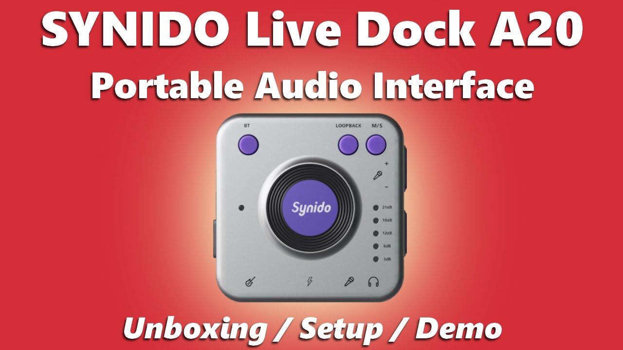 Портативный аудиоинтерфейс SYNIDO Live Dock A20 | Распаковка / Настройка / Демонстрация