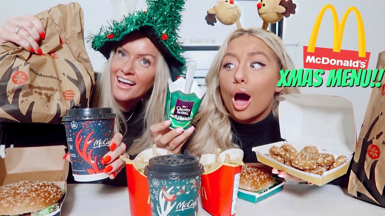 We tried the entire MCDONALDS CHRISTMAS MENU.. | Saffron Barker