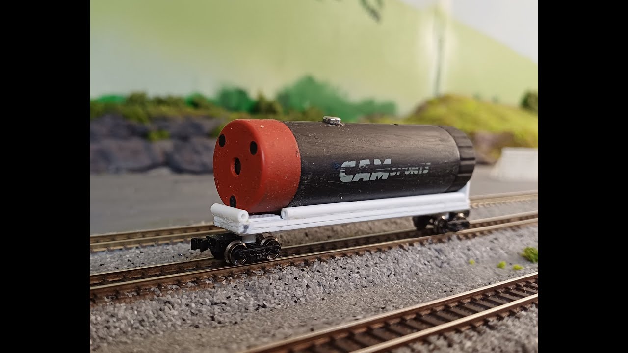 Z scale DCC layout Sante Fe railroad 37 Cab Ride