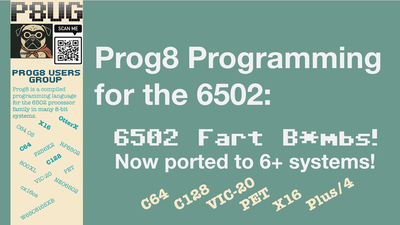 Prog8 Programming for the 6502: 6502 Fart Bombs game gets ported to 6+ systems