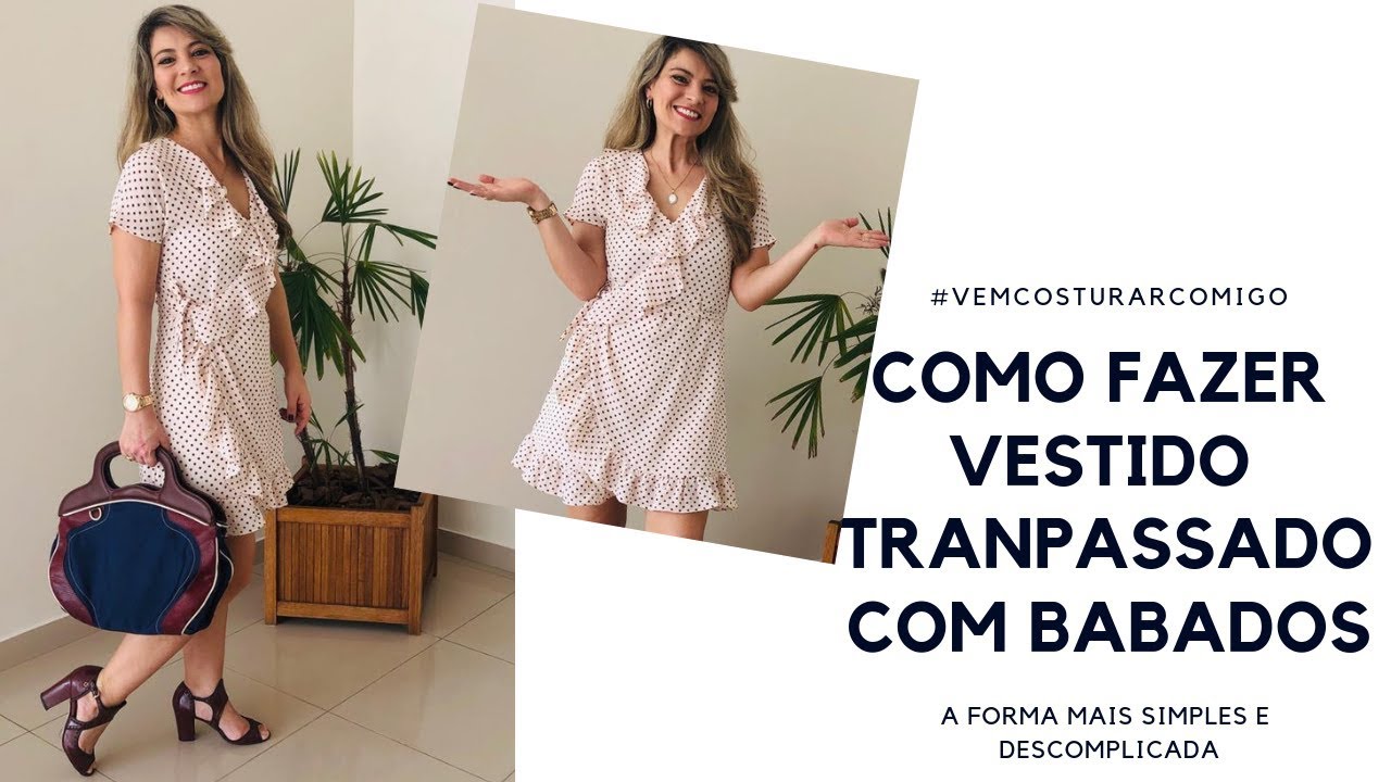 Vestido Transpassado com Babados