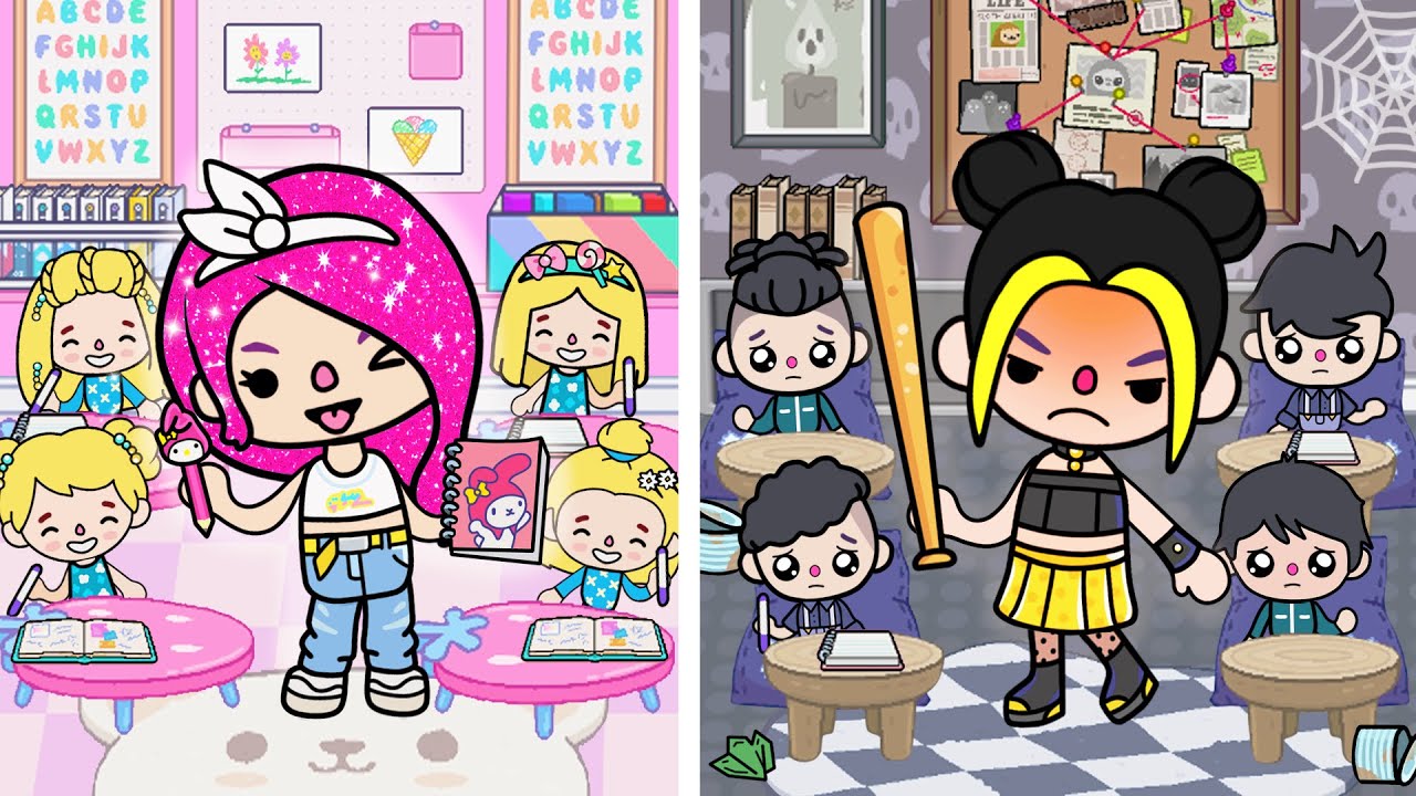 Хорошая Школа 😇 vs Плохая Школа 👿 в Toca Life World | ТОКА БОКА