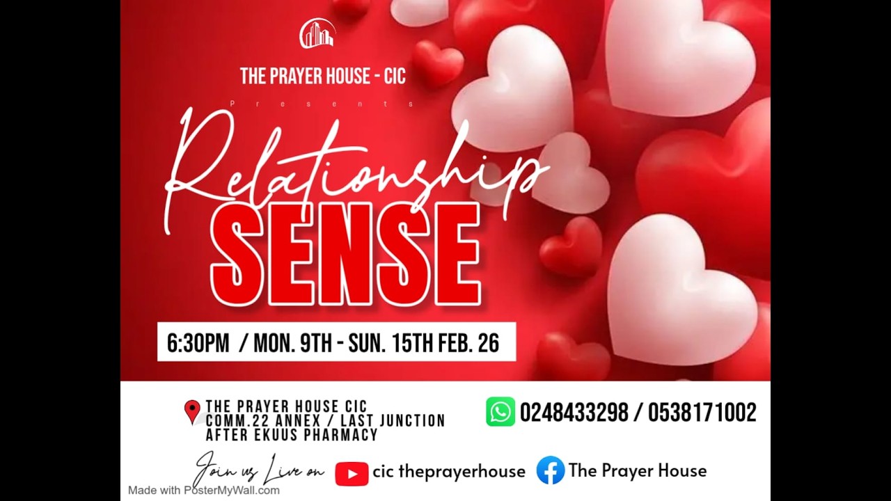 RELATIONSHIP SENSE DAY5 - WITH REV BARNES @ CIC TPH CALL ON 0538171002