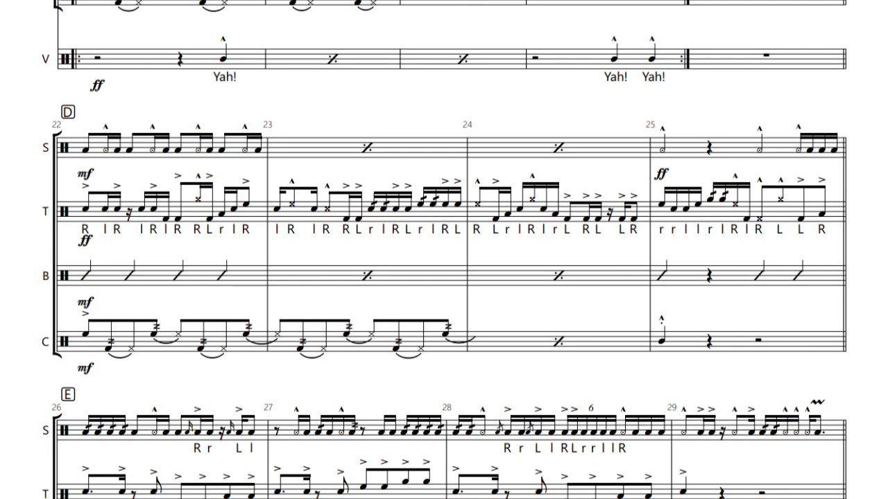 Space Jam Drumline Cadence
