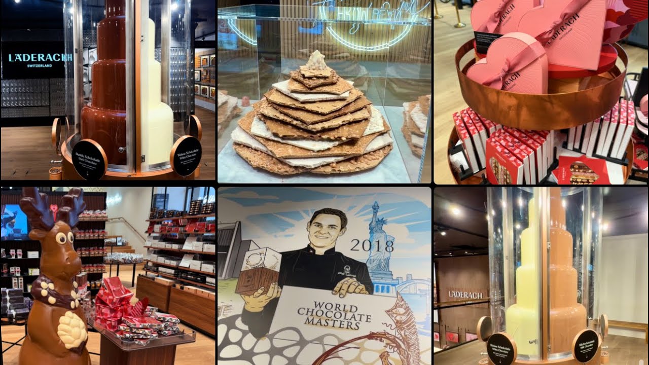 Switzerland🇨🇭Bilten - Swiss chocolate store & museum experience inside Läderach