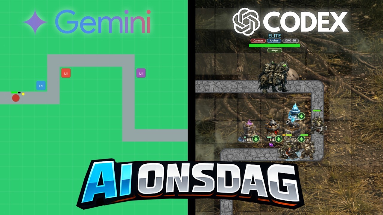 Lavet Et Tower Defense Fra Scratch | Codex VS Gemini | AI Onsdag