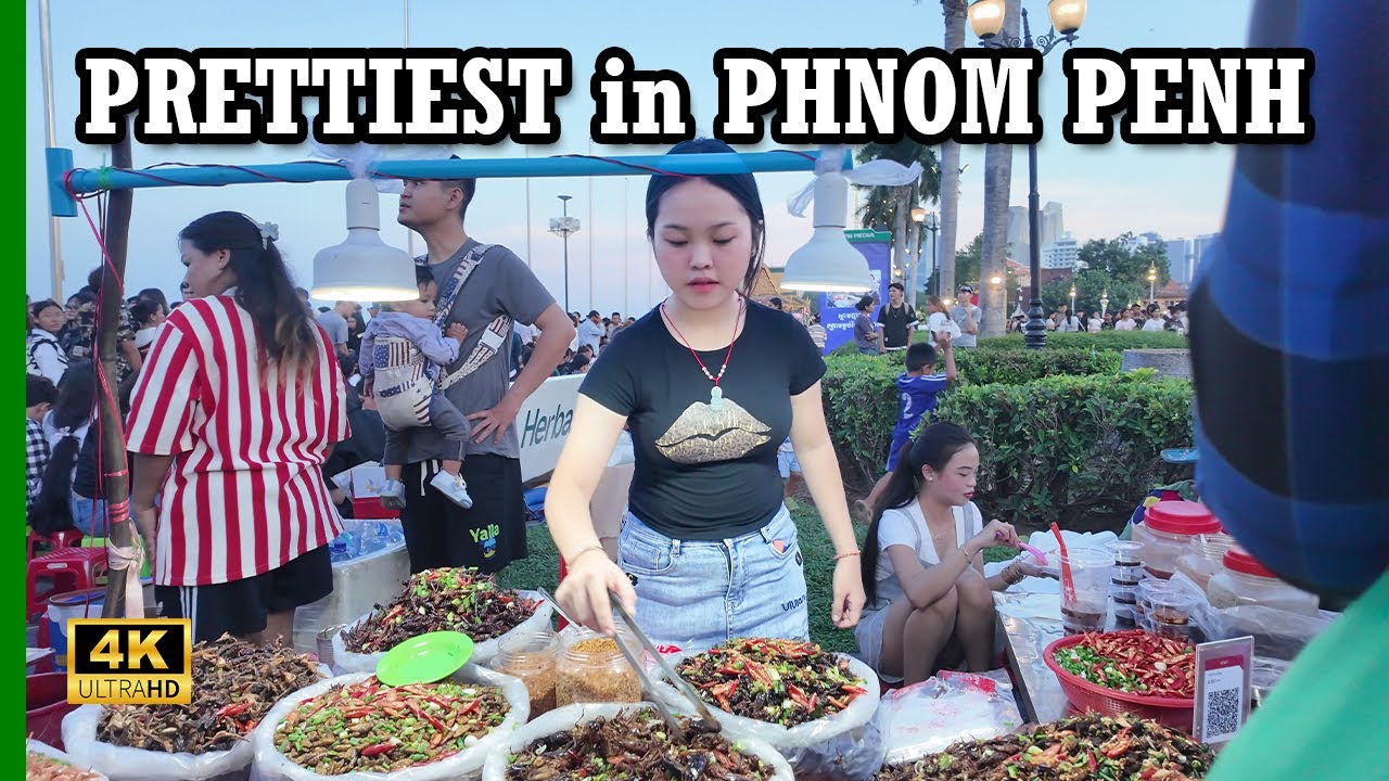 Phnom Penh, Cambodia: UNBELIEVABLE PRETTIEST in Phnom Penh City [4K] Walking Tour