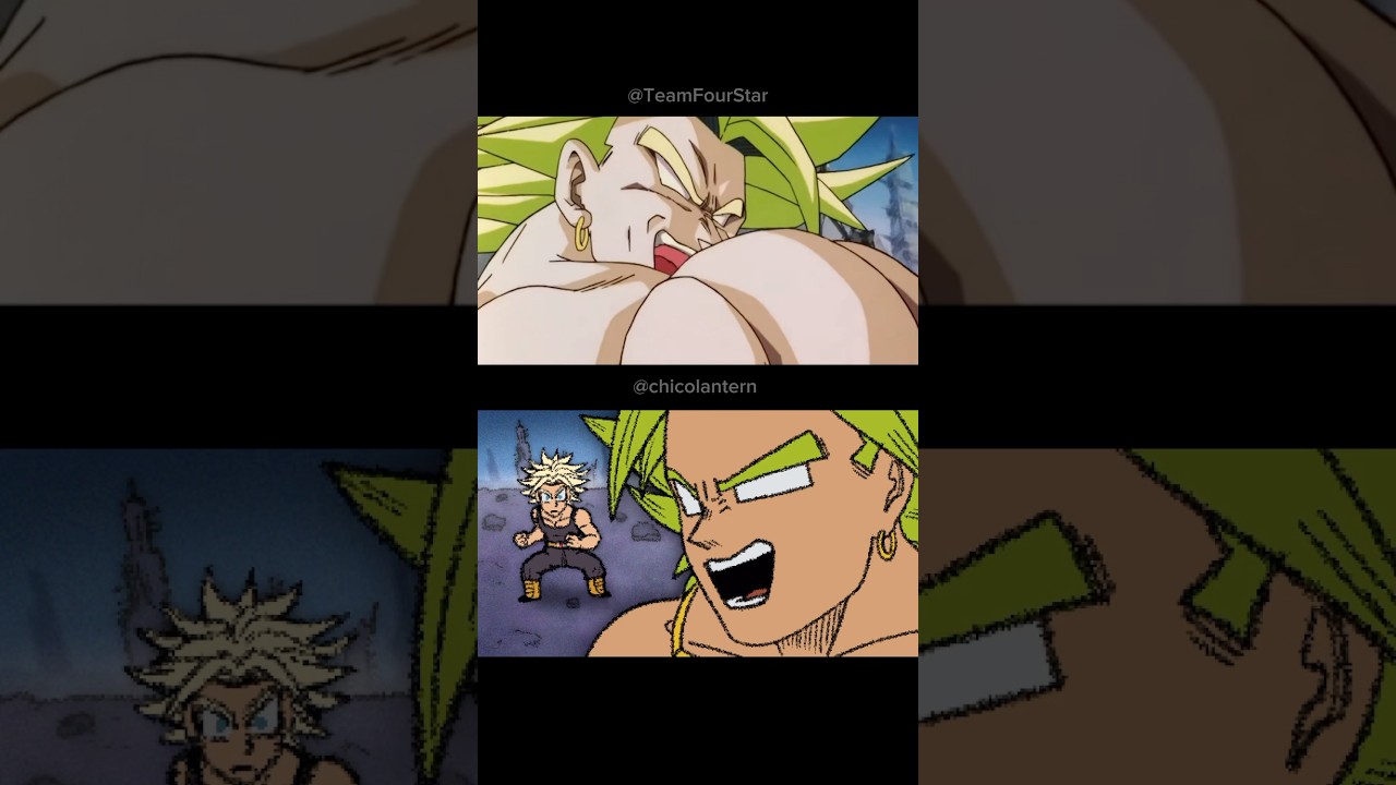 &ldquo;Princess Trunksss&rdquo; my animation and the original clip from  #TeamFourStar #DBZAbridged Broly Movie