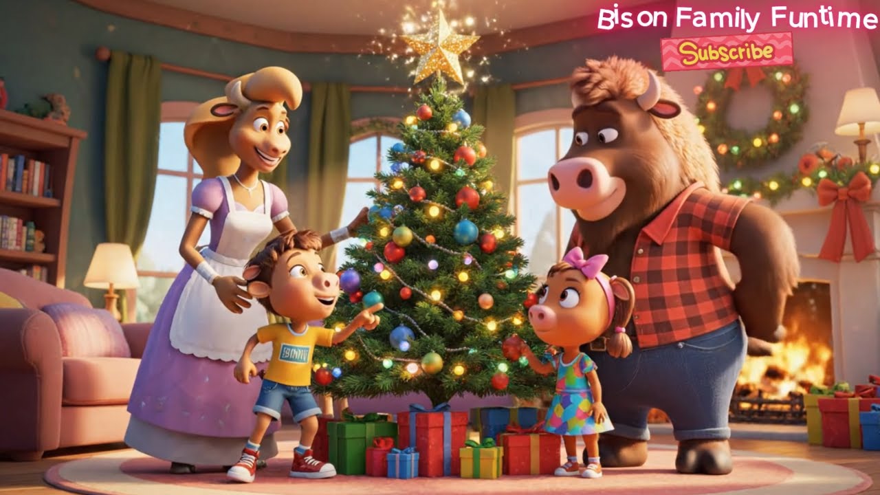 🎄Christmas Tree That Chose Us｜Bison Family Funtime Ep1｜Heartwarming Christmas Story for Kids