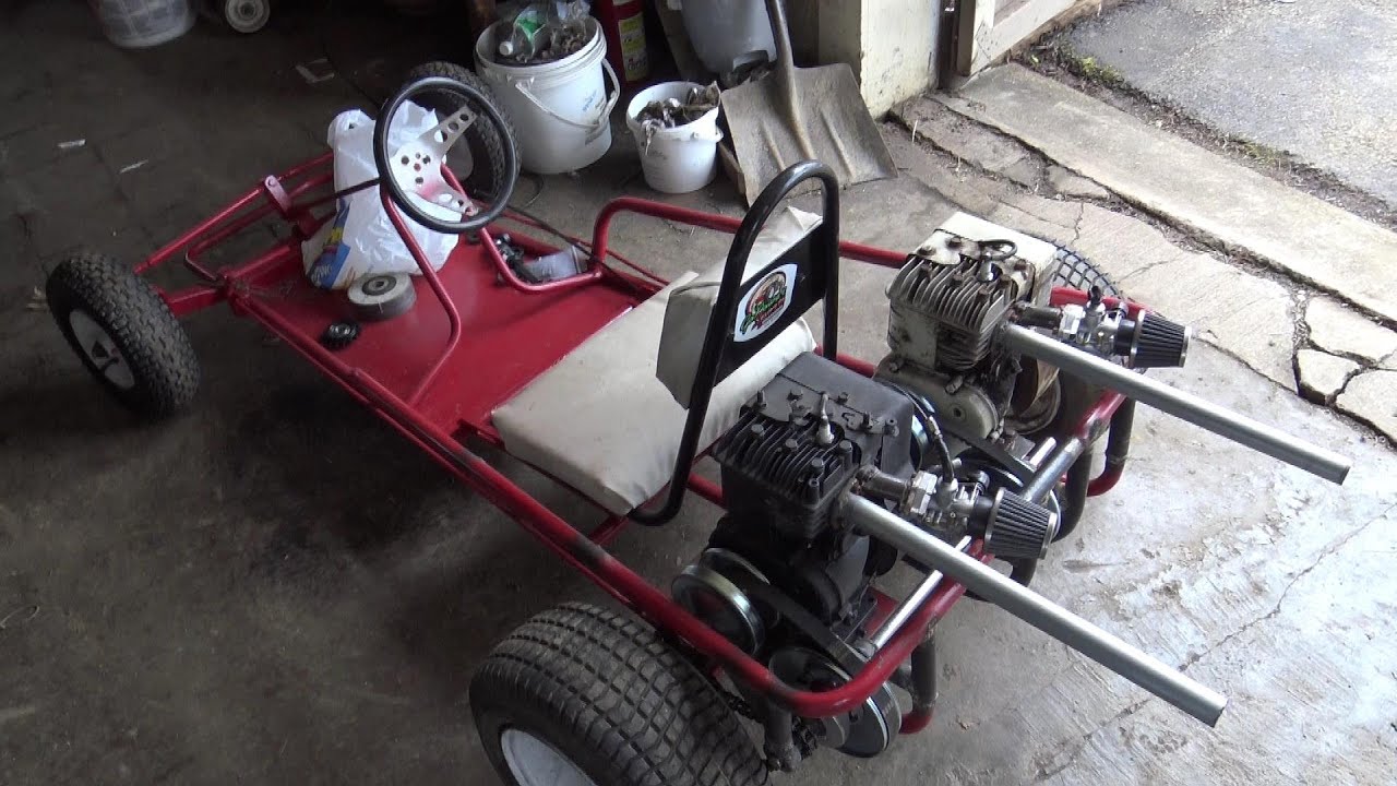 Twin Engine Go Kart Build! Briggs 5hp X2