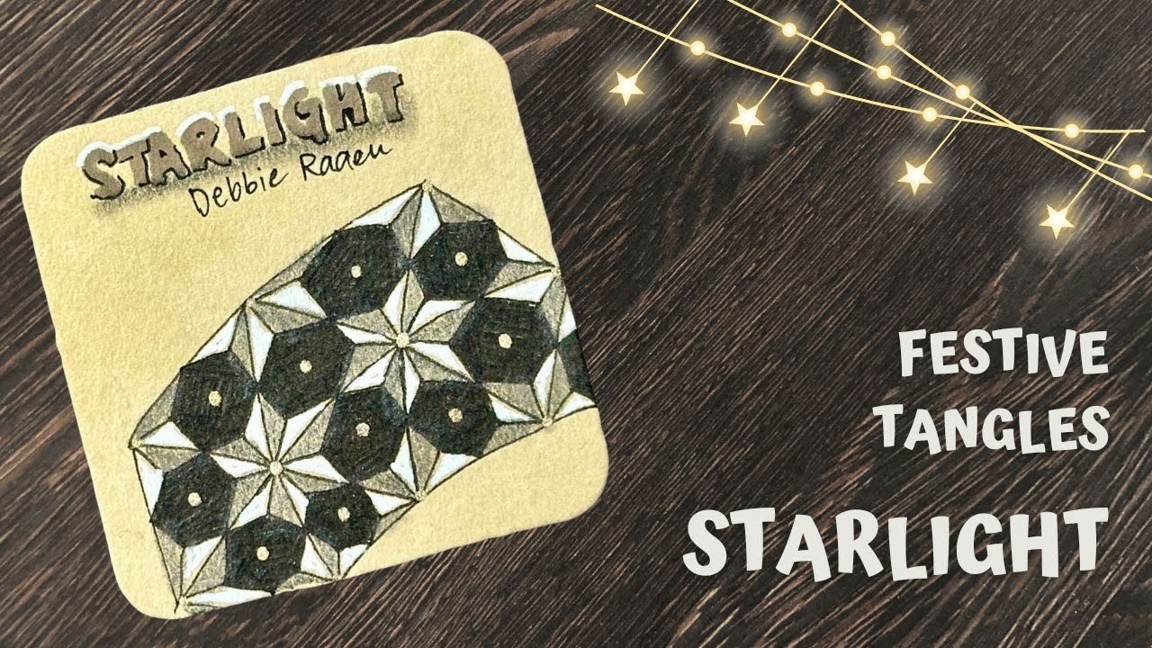 Festive Tangles - Day 14 - Starlight