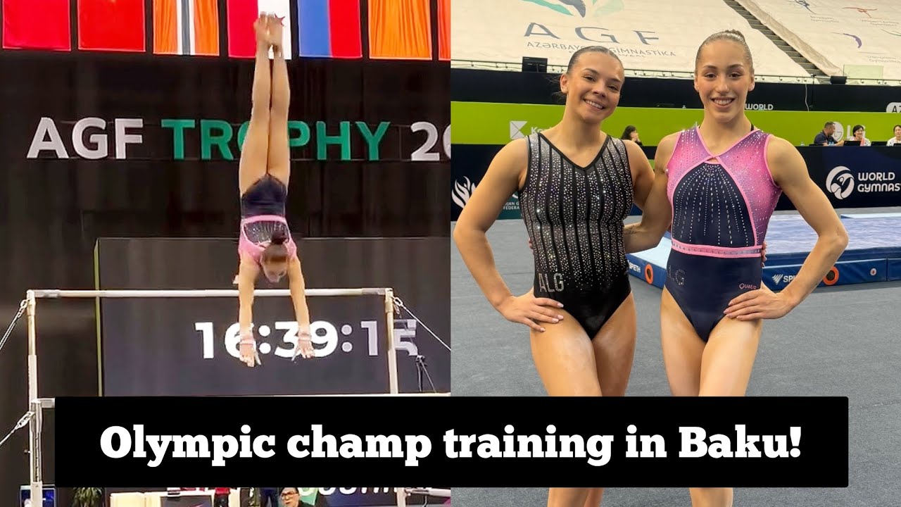 Kaylia Nemour training in Baku forntte 2026 FIG World Cup 