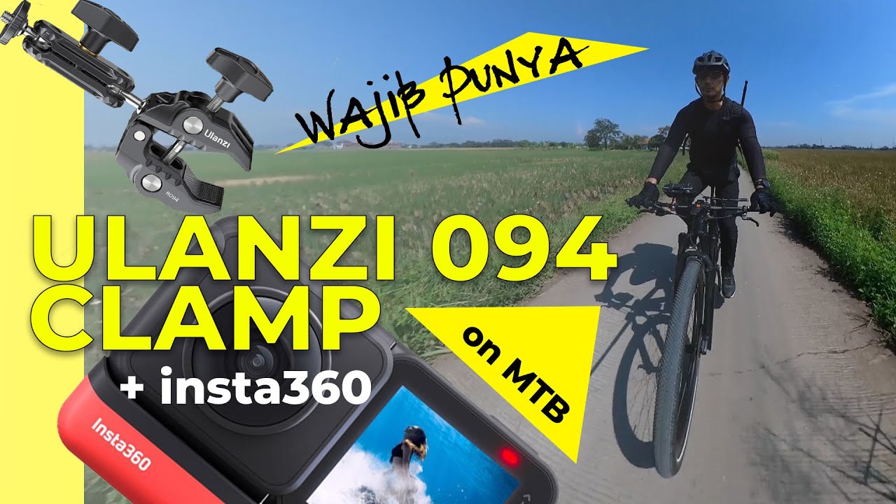 Ulanzi R094 Multi-functional Super Clamp w/ Insta 360 One R on Mountain Bike