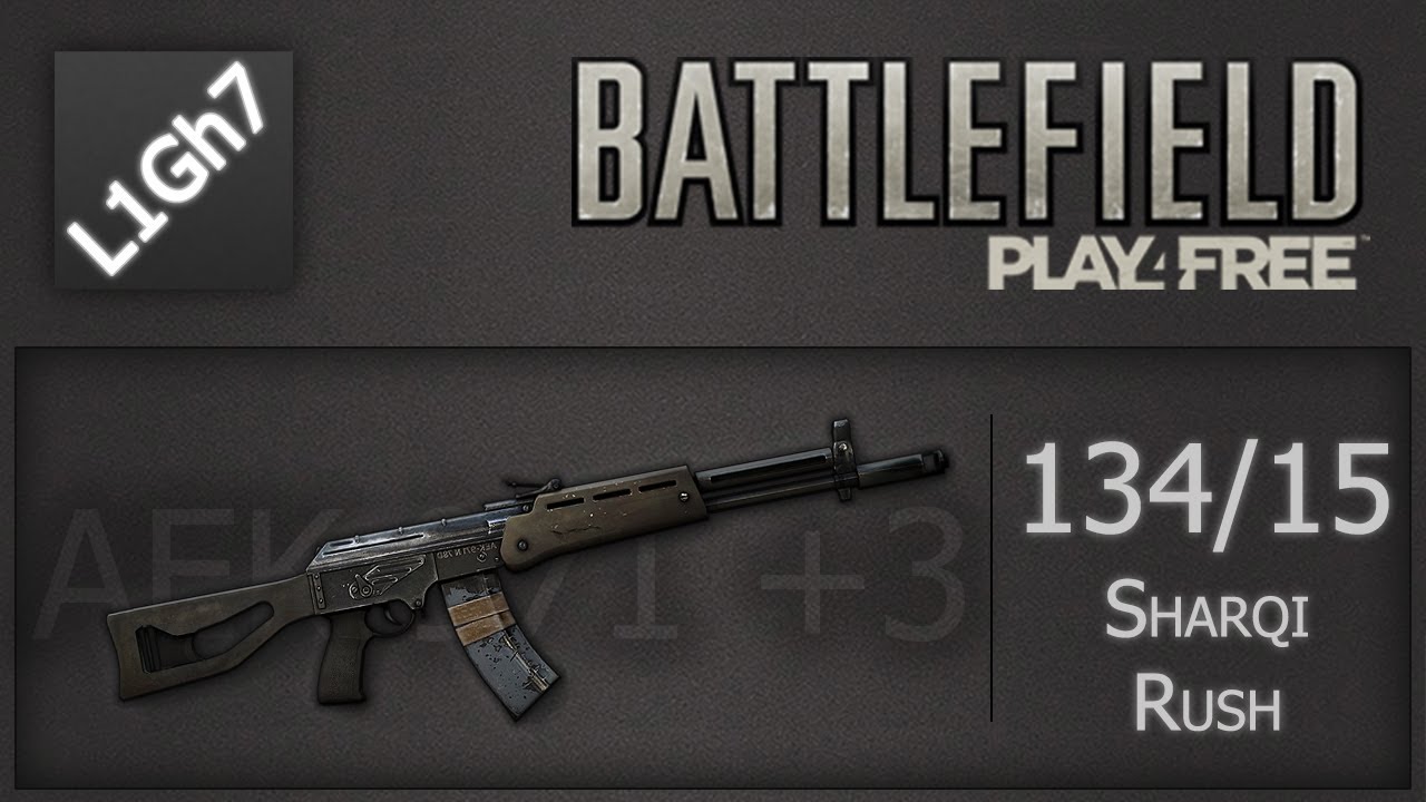 Battlefield Play4Free - AEK-971 +3 - 134/15 22486 Score @ Sharqi Rush