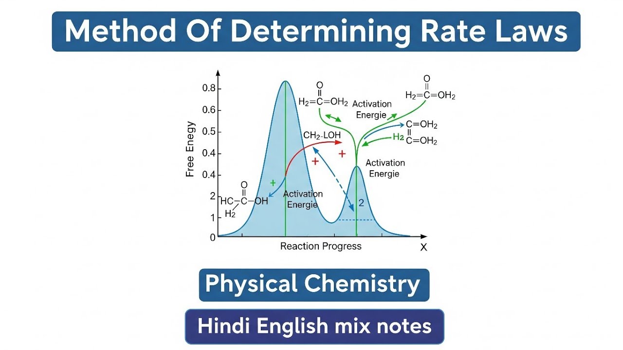 Method of determining rate laws in hindi || MSc physical chemistry hindi notes || hindi notes