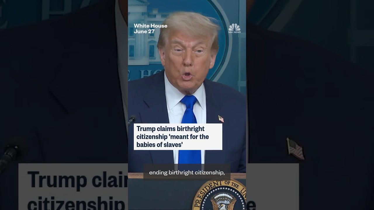 Trump claims birthright citizenship 'meant for the babies of slaves'