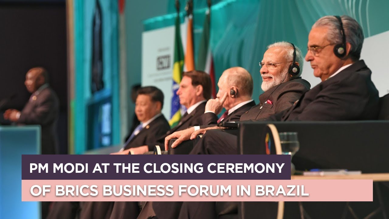 PM Modi at the closing ceremony of BRICS Business Forum in Brazil