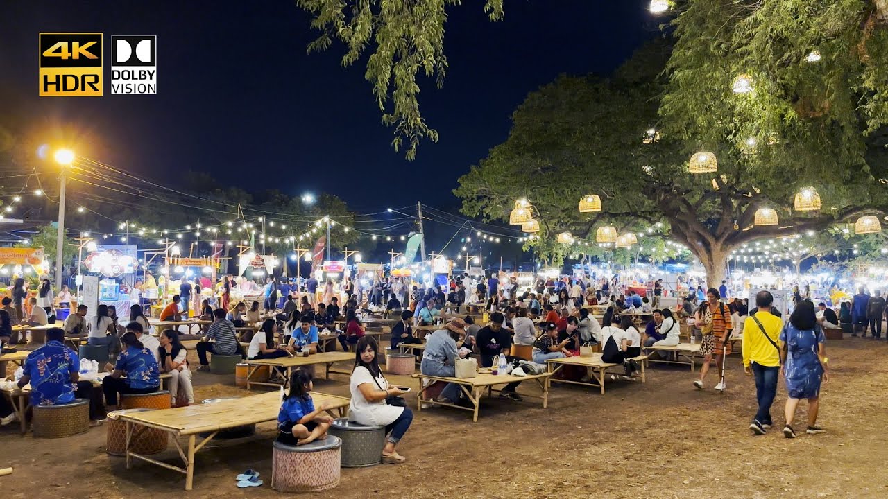 Thai street food & Travel | AYUTTHAYA NIGHT MARKET ‘s Beautiful Night Market In Thailand