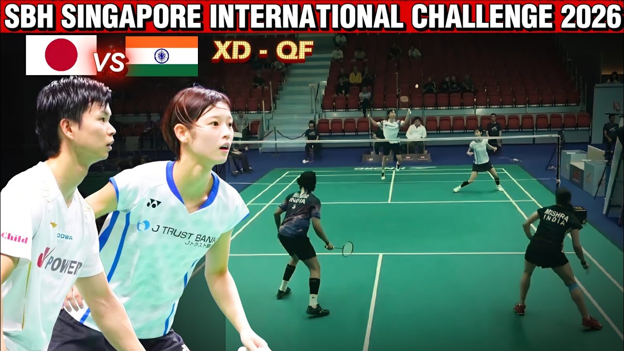 Yuta Watanabe/Maya Taguchi (JPN) vs Bhatnagar/Mishra (IND) | QF | Badminton Singapore IC 2026