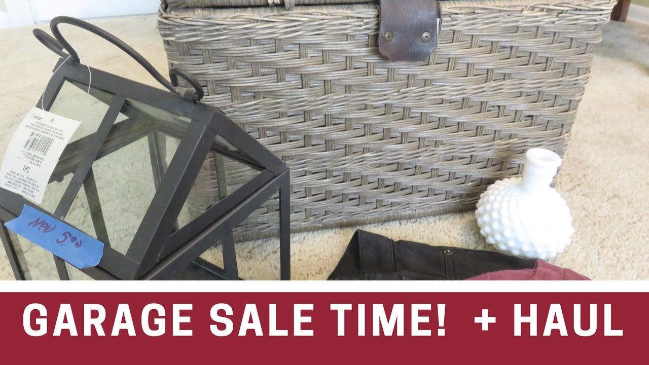 GARAGE SALE with ME VLOG | GREAT FINDS | MILK GLASS