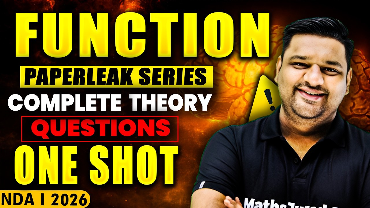 NDA Maths Free Classes 🚀 FUNCTION Full Chapter In ONE SHOT 🔥 | Maths For NDA 1 2026