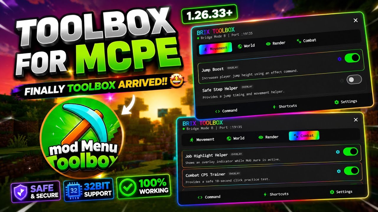 💎 Finally! The New Toolbox for MCPE is Here! | MCPE TOOLBOX 1.26.33+