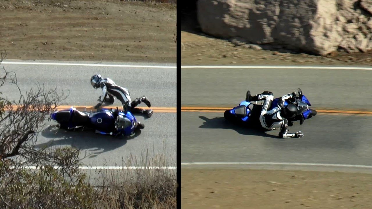 Lowside Crash - Yamaha R6 & Suzuki GSXR