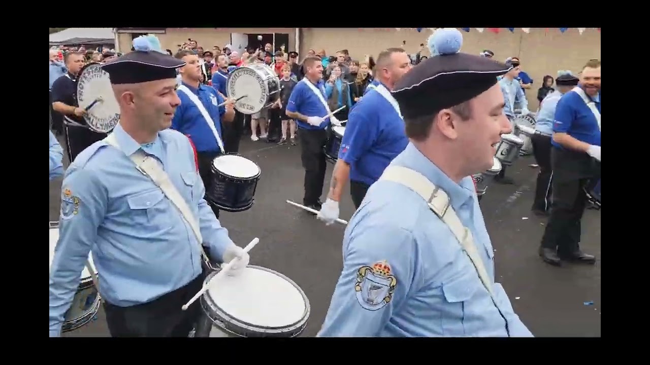 Cloughfern Young Conquerors finish their own parade with mass band 17/08/24