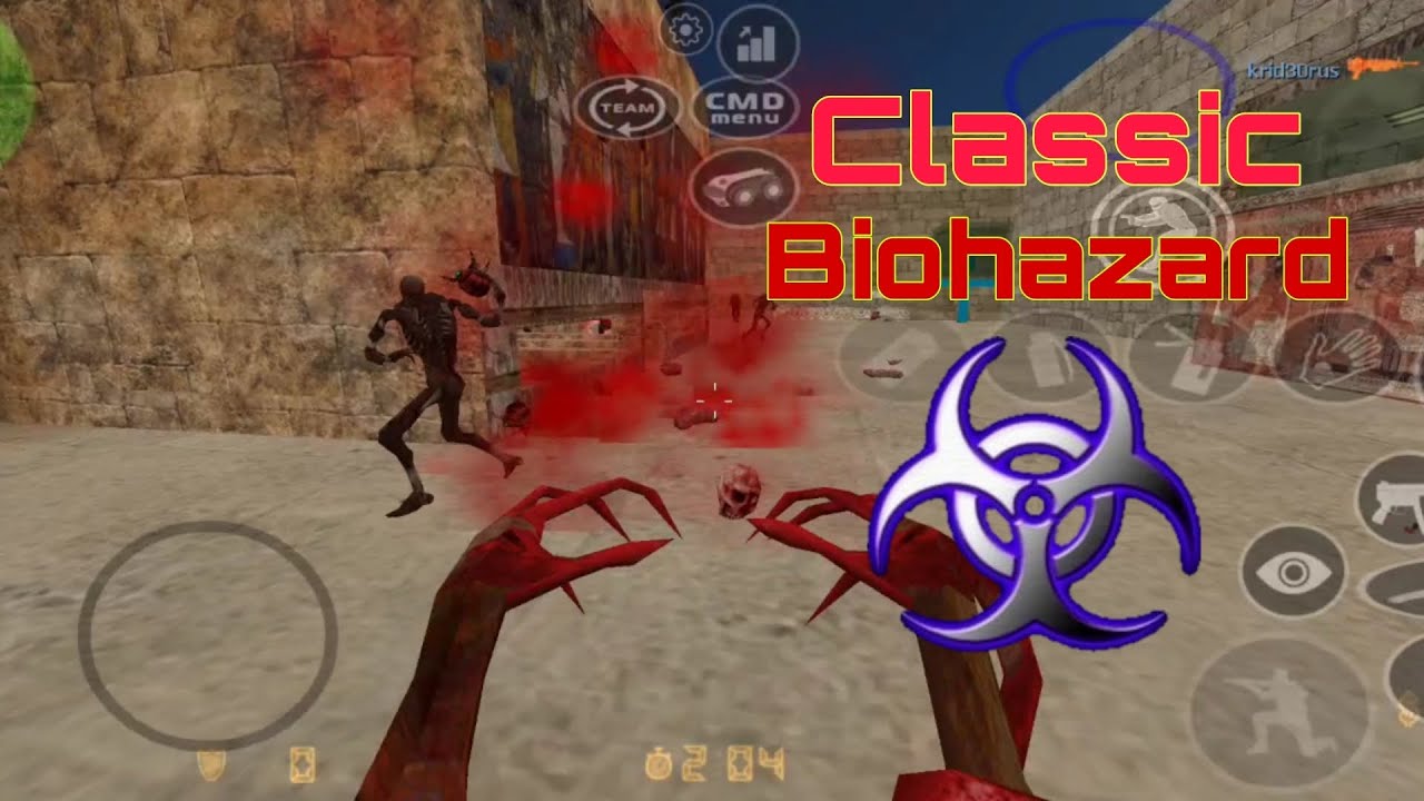Counter Strike 1.6 Classic zombie biohazard server playing on Android 🔥